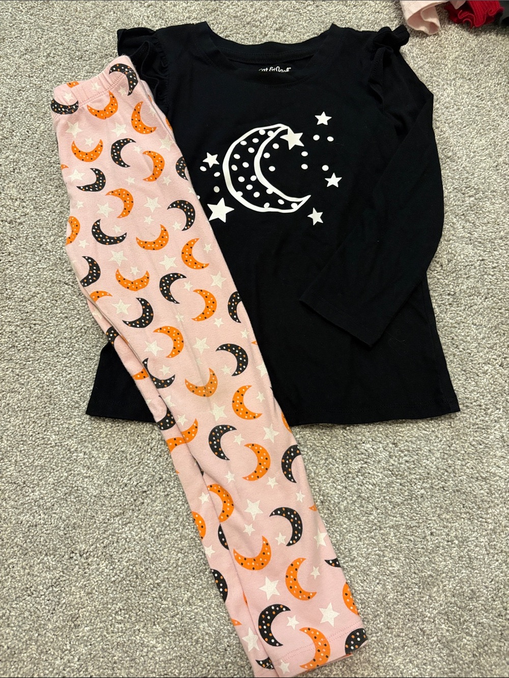 Cat & Jack girls Moon & Star top & leggings 5T